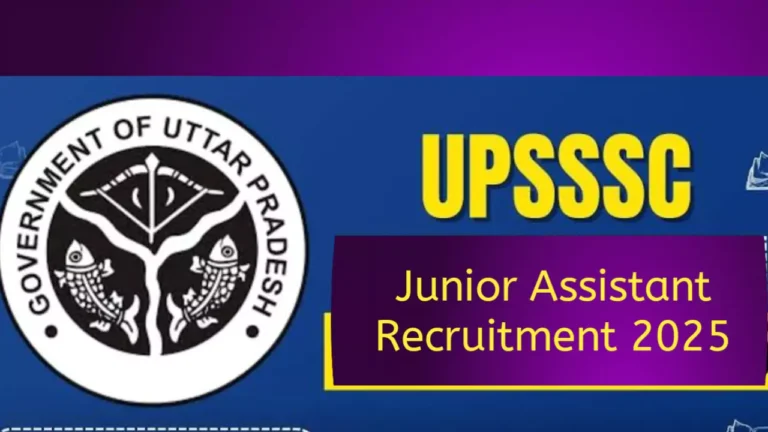 UPSSSC Junior Assistant Recruitment 2025